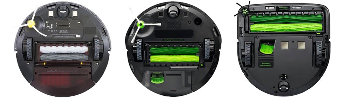 iRobot Roomba использует в работе основные и боковые щетки