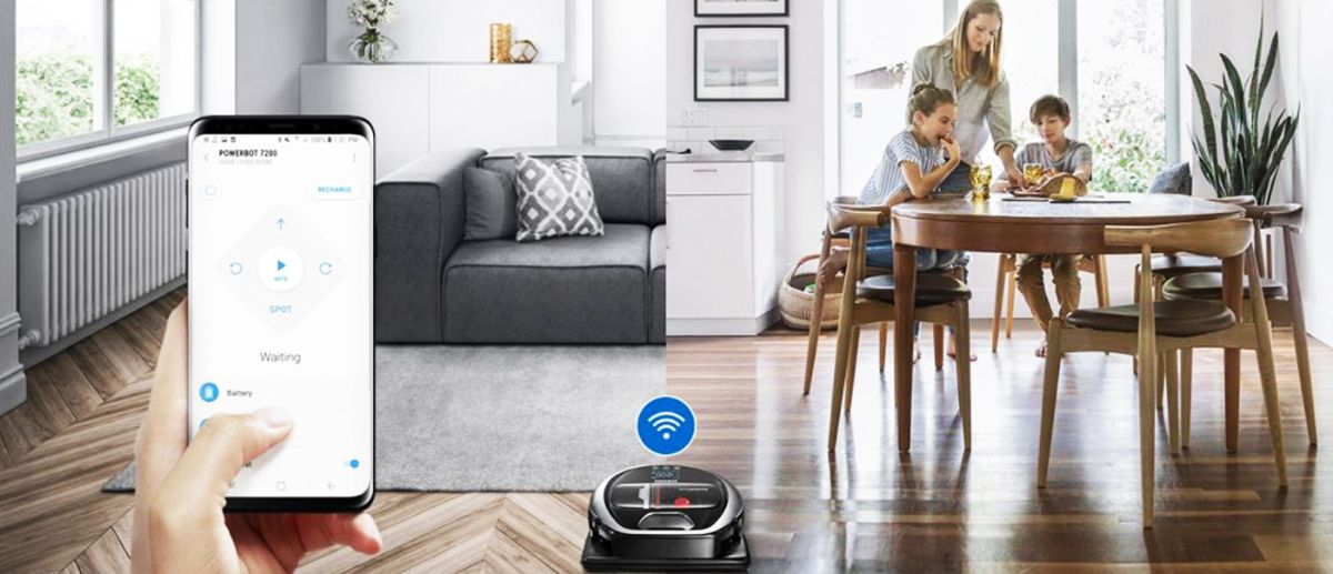 Роботы помощники для дома Samsung управляются с помощью мобильного телефона