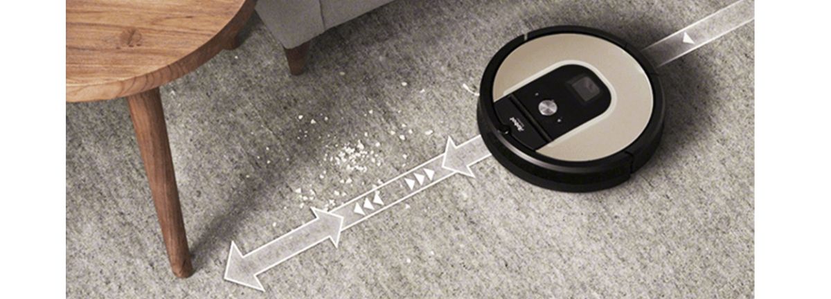 Робот пылесос iRobot Roomba 976 интенсивней убирает в белее грязных местах