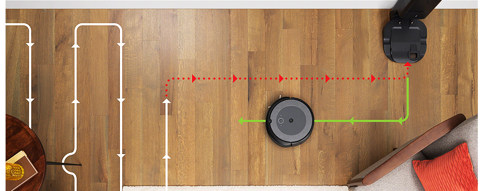 Автоматическая подзарядка робота пылесоса iRobot Roomba i3+