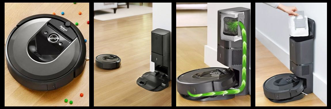 iRobot Roomba i7+ автоматически скидывает мусор в отдельный мешок